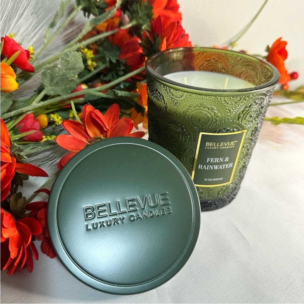 Bellevue Double Wick 12 oz
Luxury Candle ~ FERN AND
RAINWATER ~ New! - Picture 7 of 9